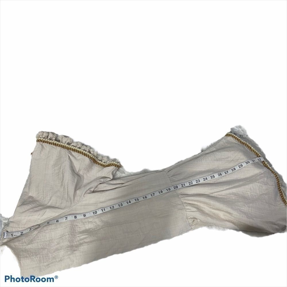 Indikah Hem Drop Waist Tassel Dress Boho Fringe L - image 7